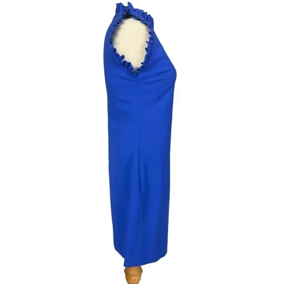 Alice + Olivia NWT 'Elsa' Ruffle Collar Mini Dress in 'Ultramarine' Blue Size 4 - Picture 6 of 16